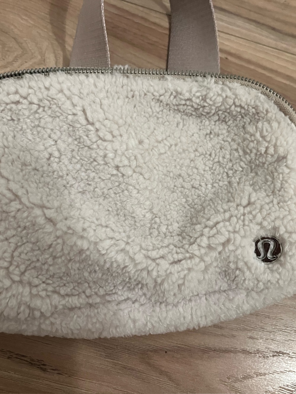lululemon athletica Cream Sherpa Fanny pack bag